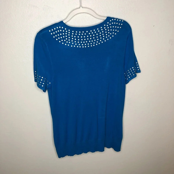 Red Brand short sleeve sweater with stones XL size - Picture 3 of 4